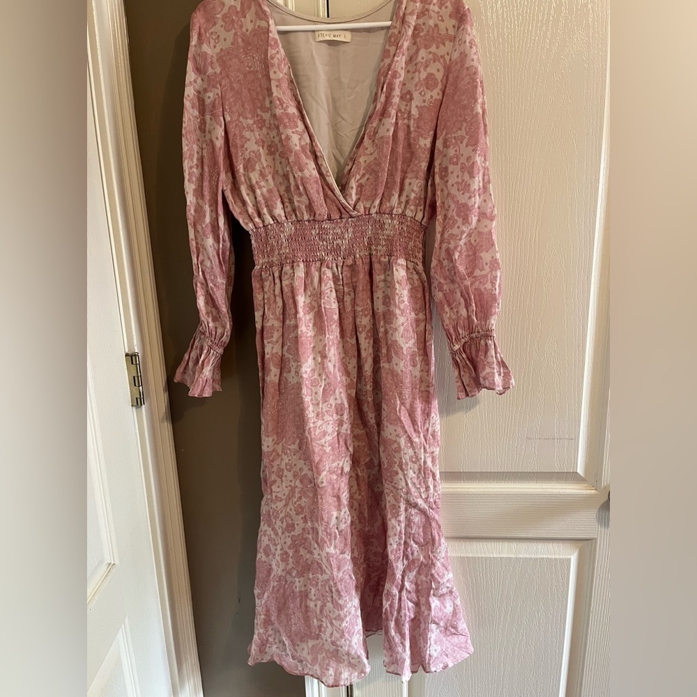 Stevie May Floral Maxi Dress large Colorful Boho Hippie Y2K